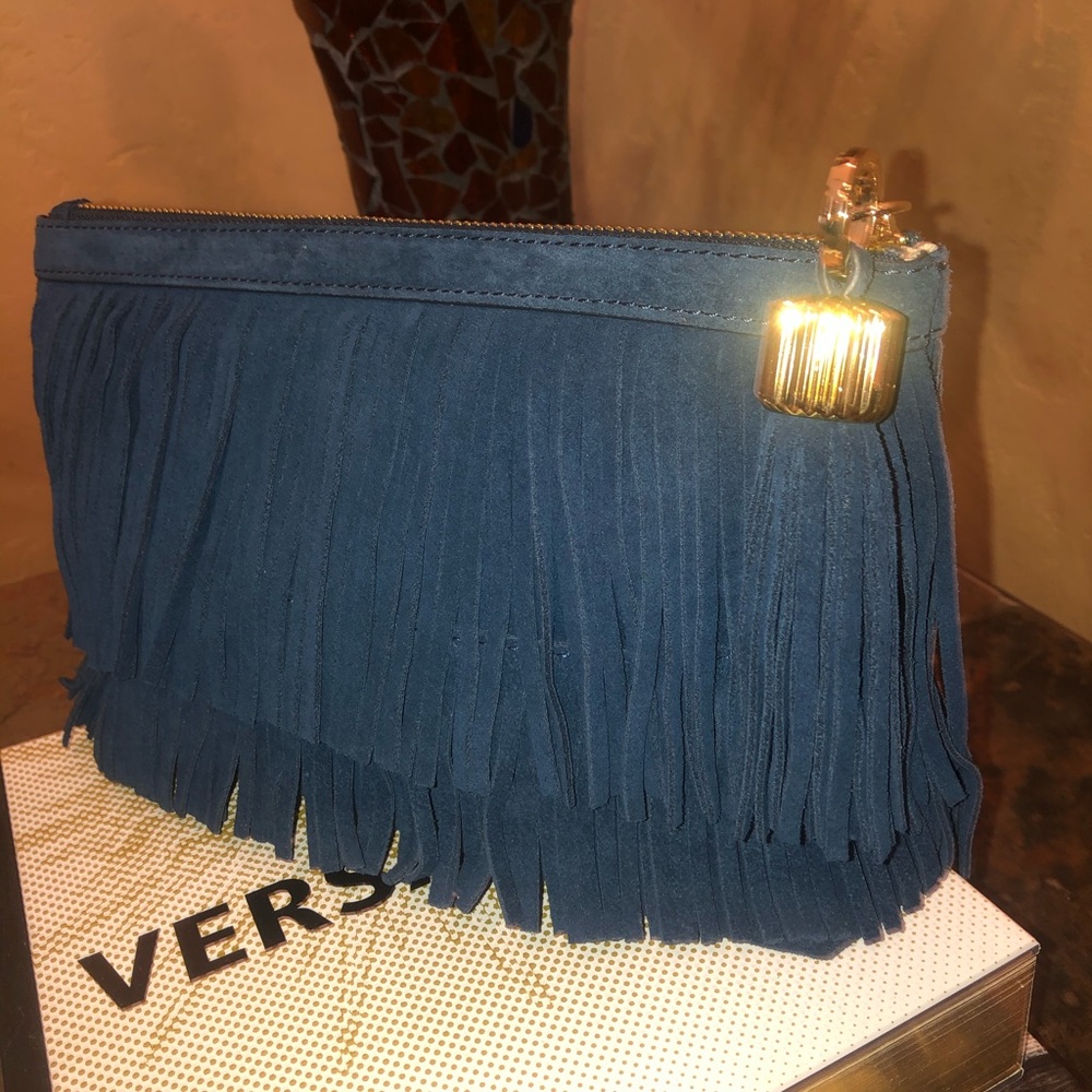 India Hicks “Dougal” Deep Sea Blue Clutch